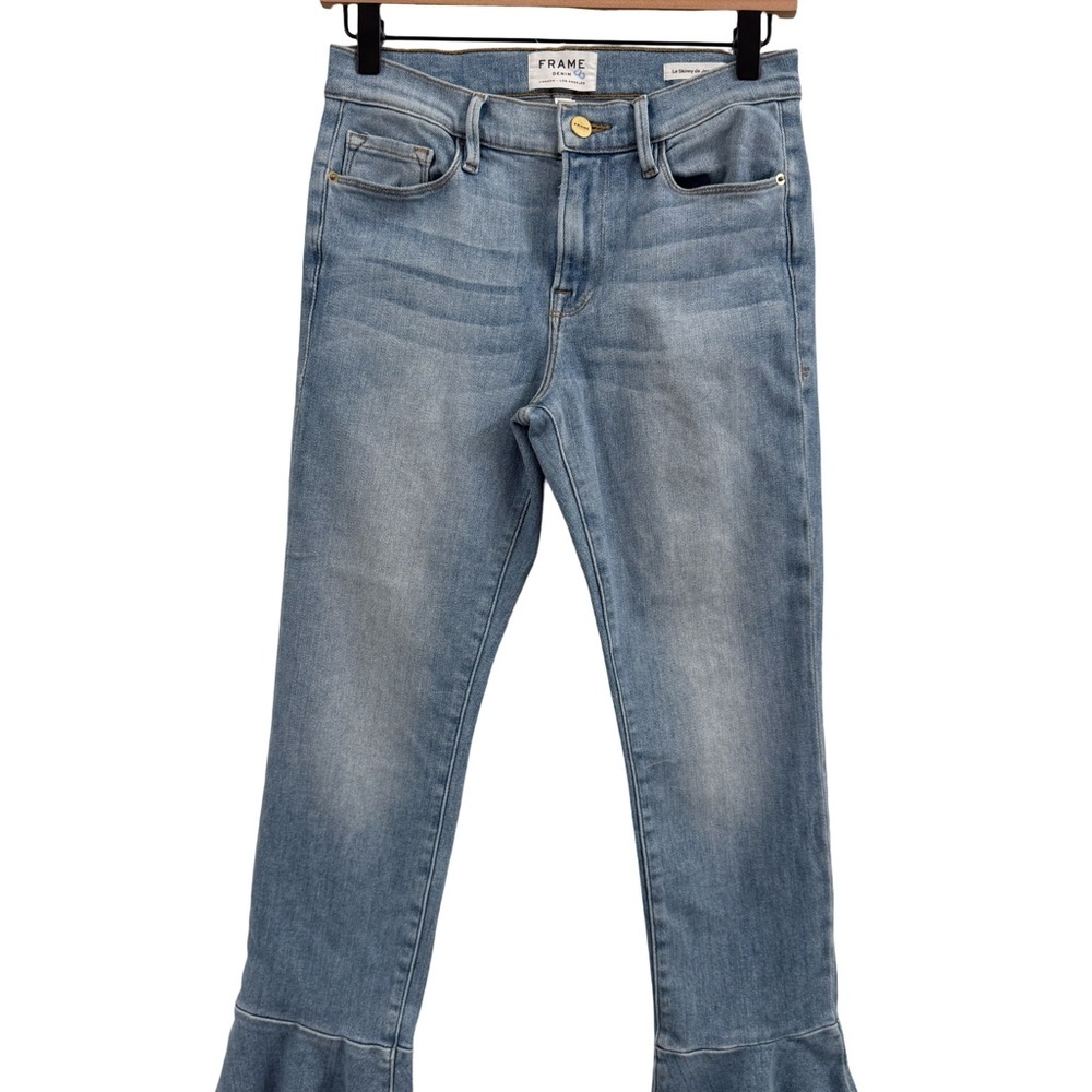 Frame Denim Women's Sky Blue Wide Leg Jeans
